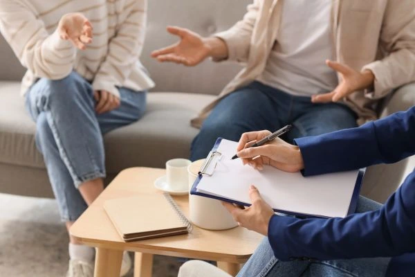 Image of divorce mediation Merthyr Tydfil in progress.