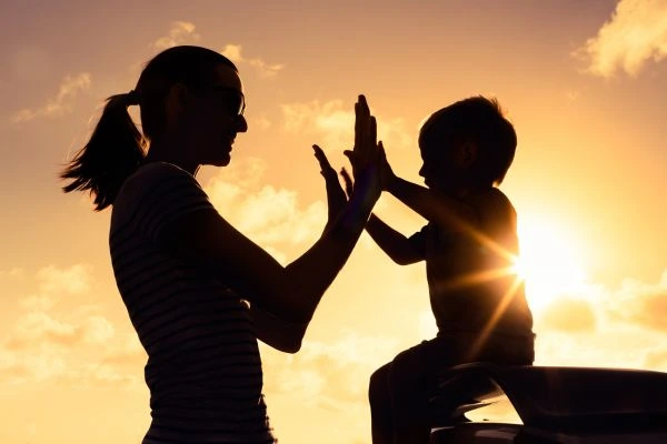 Image of happy mother and child after resolving child arrangements Merthyr Tydfil